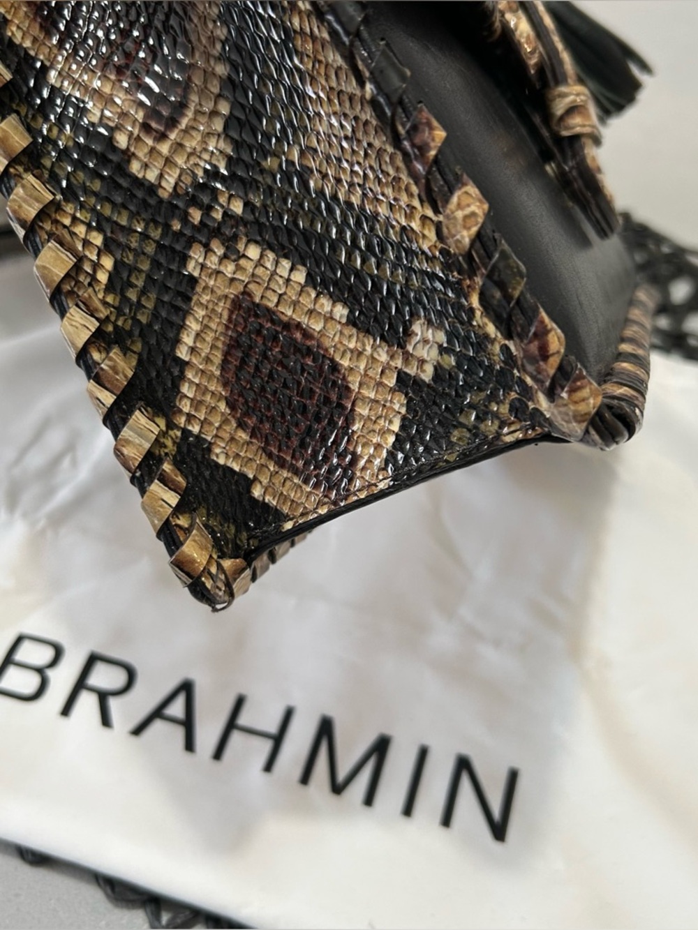 Brahmin Mini Francine Travertine Ballington Satchel Shoulder Crossbody Bag - Picture 12 of 13